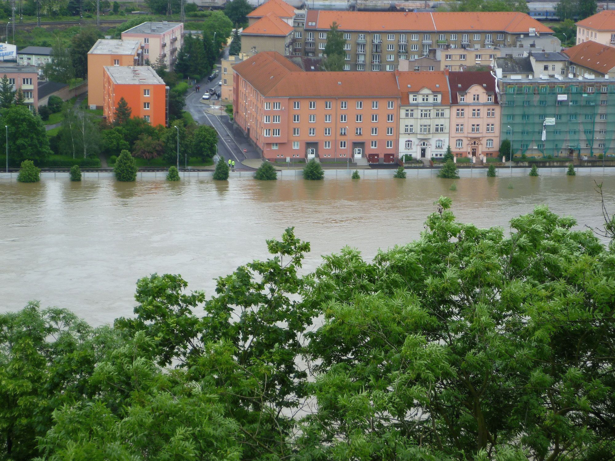 Protipovodňová hráz na Střekově zřejmě poddimenzovaná